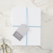 Gray Geek Chic Binaire Code CadeauLabels (Met Touw)