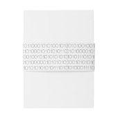Gray Geek Chic Binary Code Belly Bands Uitnodigingen Wikkel (Achterkant Voorbeeld)