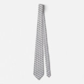 Gray Géométrique 3-D Motif moderne Cravate (Devant)