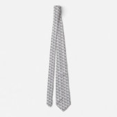 Gray Géométrique 3-D Motif moderne Cravate (Dos)