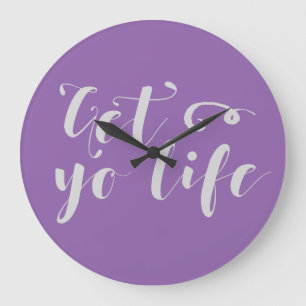 Gray Get Your Life Typografie Grote Klok