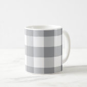Gray Gingham Pattern Koffiemok (Voorkant rechts)