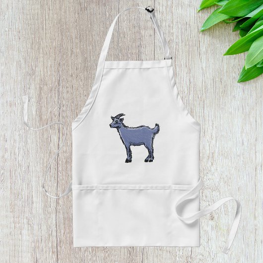 Gray Goat Sketch Standaard Schort