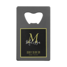 Gray Gold Beauty Salon Kredietkaart Flessenopener