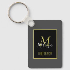 Gray Gold Beauty Salon Sleutelhanger