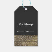 Gray & Gold Modern Glam Sequins Chic Elegant Favor Cadeaulabel (Voorkant)