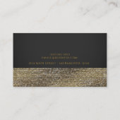 Gray & Gold Modern Glam Sequins Chic Elegant Visitekaartje (Achterkant)