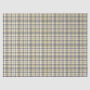 GRAY GOLD WHITE PLAID PATTERNS TISSUEPAPIER