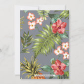 Gray & Gold | Zomer Huwelijk Bruiloft Uitnodiging (Achterkant)