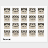 Gray Gothic Swirls Dank je Stickers (Vel)