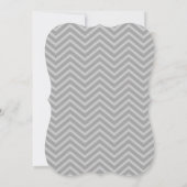 Gray Gray Chevron Wedding Invitations Kaart (Achterkant)