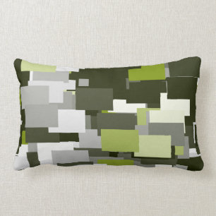 Gray Green Urban Camouflage Kussen