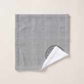 Gray Grey Burlap Jubileum Monogram Bad Handdoek (Wasdoekje)