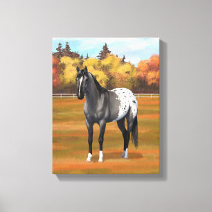 Gray Grulla Appaloosa Quarter Horse Stallion Canvas Afdruk