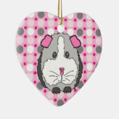 Gray Guinee Pig Keramisch Ornament (Rechts)