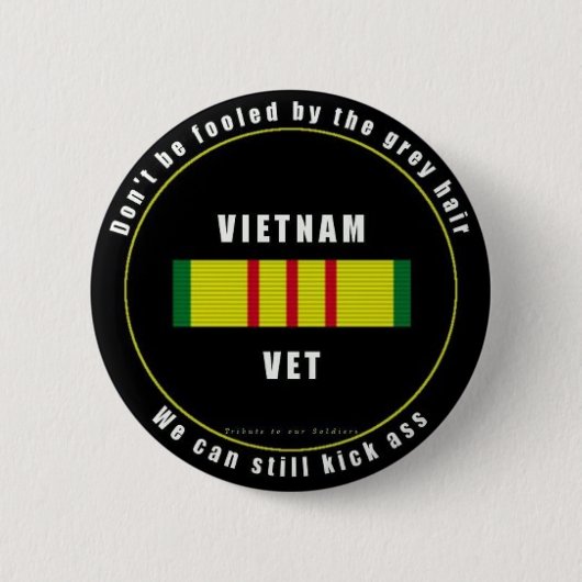 Gray Haire Vietnam Vet Button (Voorkant)
