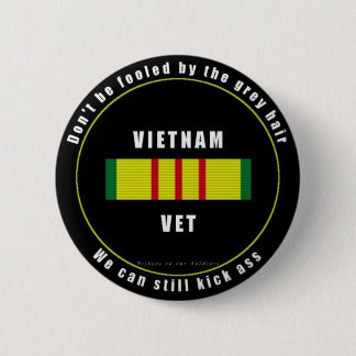 Gray Haire Vietnam Vet Button