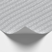 Gray Hand Drawn Chevron Pattern Cadeaupapier (Hoek)
