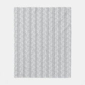 Gray Hand Drawn Chevron Pattern Fleece Deken (Voorkant)