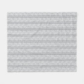Gray Hand Drawn Chevron Pattern Fleece Deken (Voorkant (Horizontaal))