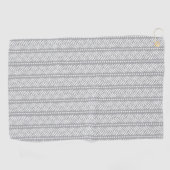 Gray Hand Drawn Chevron Pattern Golfhanddoek (Horizontaal)