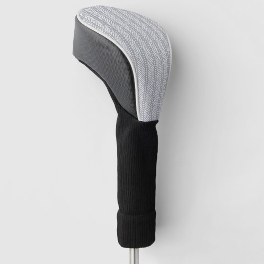 Gray Hand Drawn Chevron Pattern Golfheadcover (Schuin)