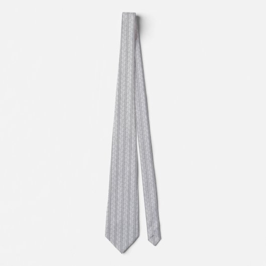 Gray Hand Drawn Chevron Pattern Stropdas (Voorkant)