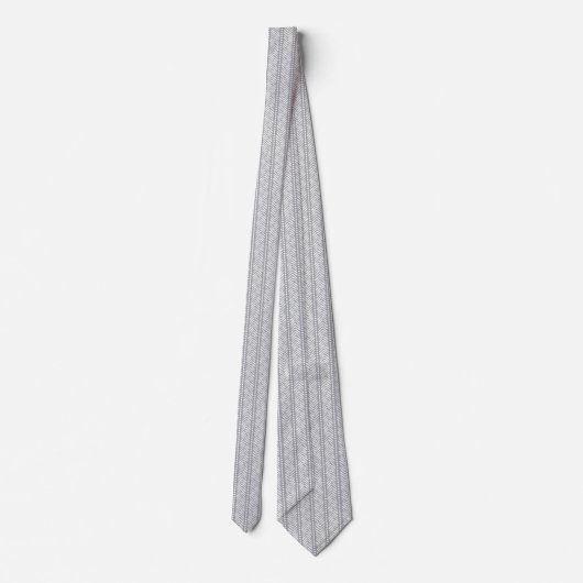 Gray Hand Drawn Chevron Pattern Stropdas (Achterkant)