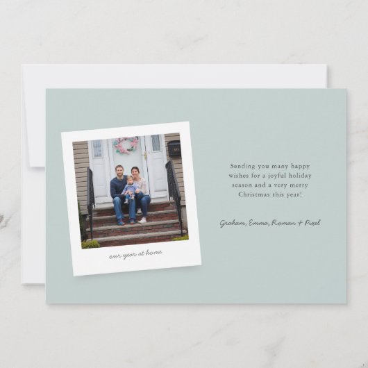 Gray Happy Pawlidays Pet Lover Carte photo de vaca (Dos)