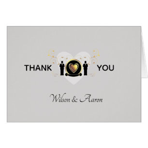 Gray Heart Male Wedding   Hartelijk dank