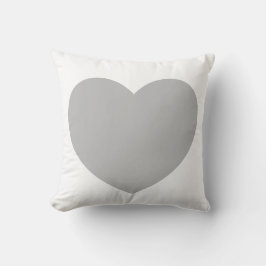 Gray Heart Pillow Kussen