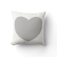Gray Heart Pillow