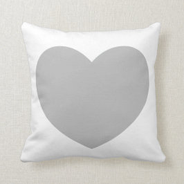 Gray Heart Pillow Kussen