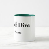 Gray Hiair Femme Golfer Mug (Centre)