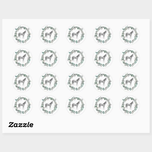 Gray Horse Sticker  (Feuille)