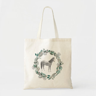 Gray Horse Tote Bag