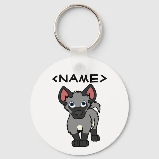 Gray Hyena Cub Sleutelhanger (Voorkant)