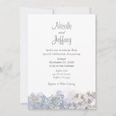 Gray Ice Winter Elégant Mariage Invitation (Devant)