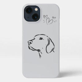 Gray iPhone 17 Case with Adorable Puppy Design iPhone 13 Hoesje