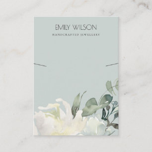 GRAY IVORY WITTE BUNCH KETTING VISITEKAARTJE