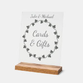 Gray Ivy Wreath Wedding Cards and Gifts (Angle)