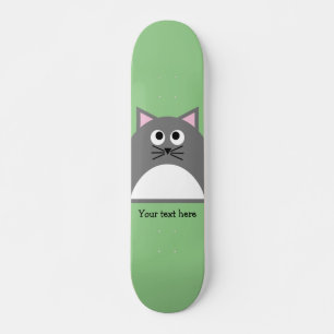 Gray Kitty Cat Aangepast skateboard