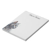 Gray Kitty Cat Notitieblok (Gedraaid)