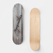 Gray Knotty Barnwood Persoonlijk Skateboard (Voorkant)