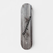 Gray Knotty Barnwood Persoonlijk Skateboard (Voorkant)