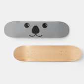 Gray Koala Cute Animal Face Design Skateboard (Horizontaal)