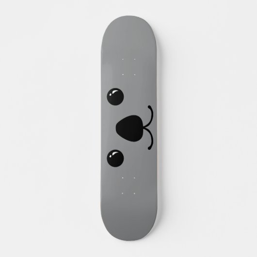 Gray Koala Cute Animal Face Design Skateboard (Voorkant)
