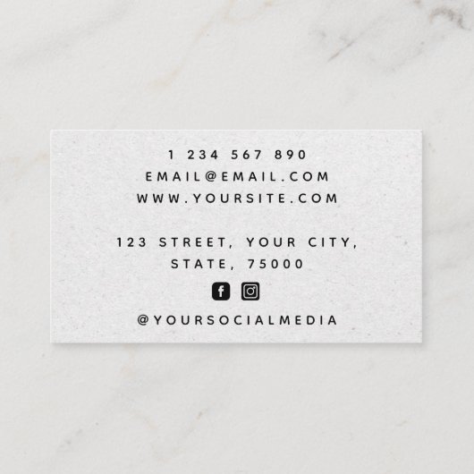 Gray Kraft Paper Riding Instructor voor paardenHoe Visitekaartje (Achterkant)