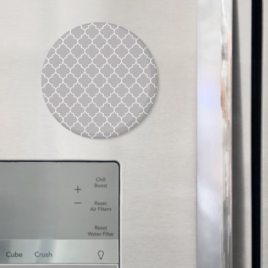 Gray Latticework, Quatrefoil, Marokkaanse Trellis Magneet (Insitu (Koelkast))