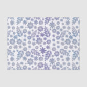 Gray & Lavender Floral Pattern Tissuepapier (Voorkant)